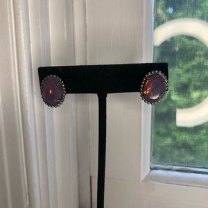 Sorrelli Lavender Cushion Cut Earrings